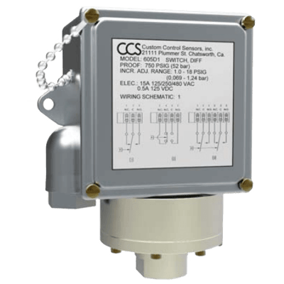 CCS Differential Pressure Switch, 605DZ-7011 Series